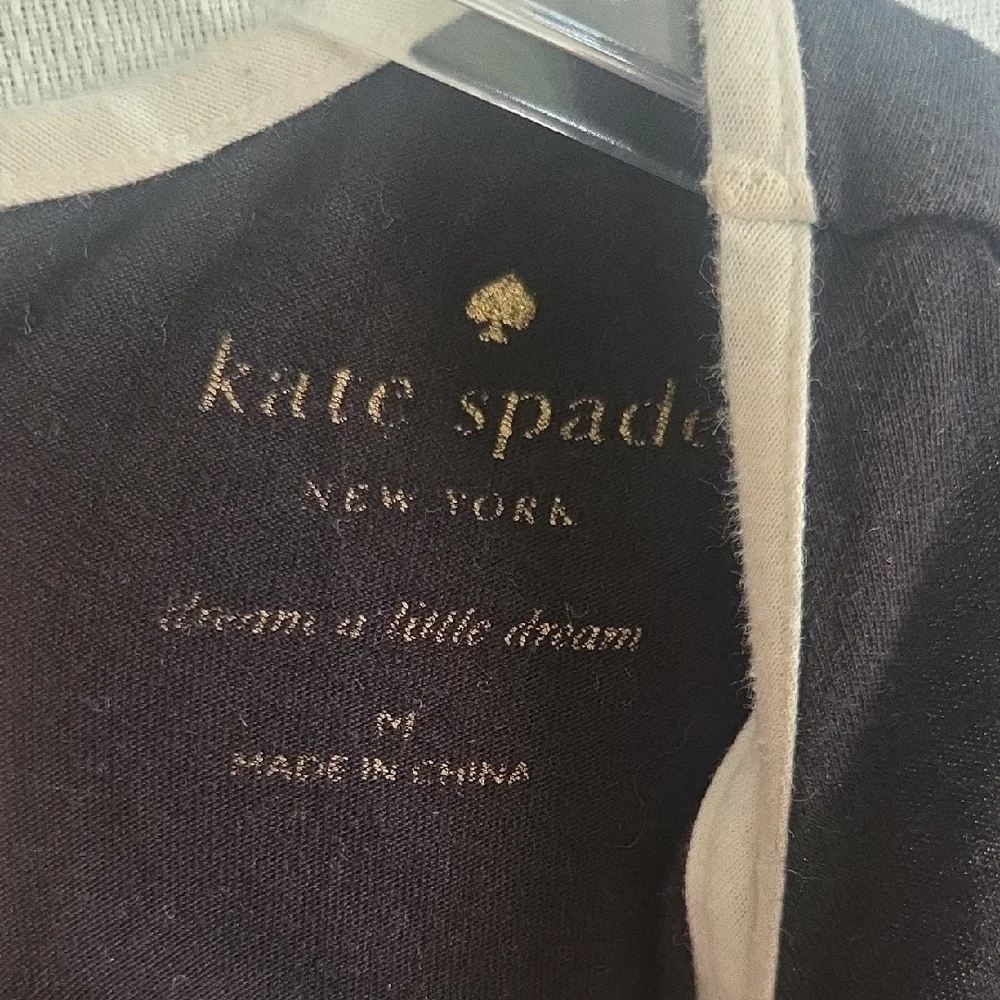 Kate Spade Black and White Trim Tank Top Size Medium Ruffle Bottom